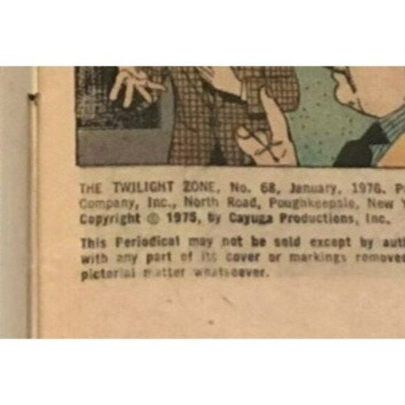 The Twilight Zone No. 68 Vintage Comic Book 1976 Whitman Rod Serling Sci-Fi Adve - Picture 4 of 5